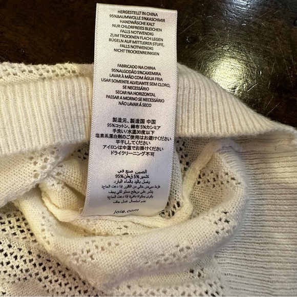 Joie XL Ivory Patterned Women's Lightweight Sweater - Picture 8 of 8